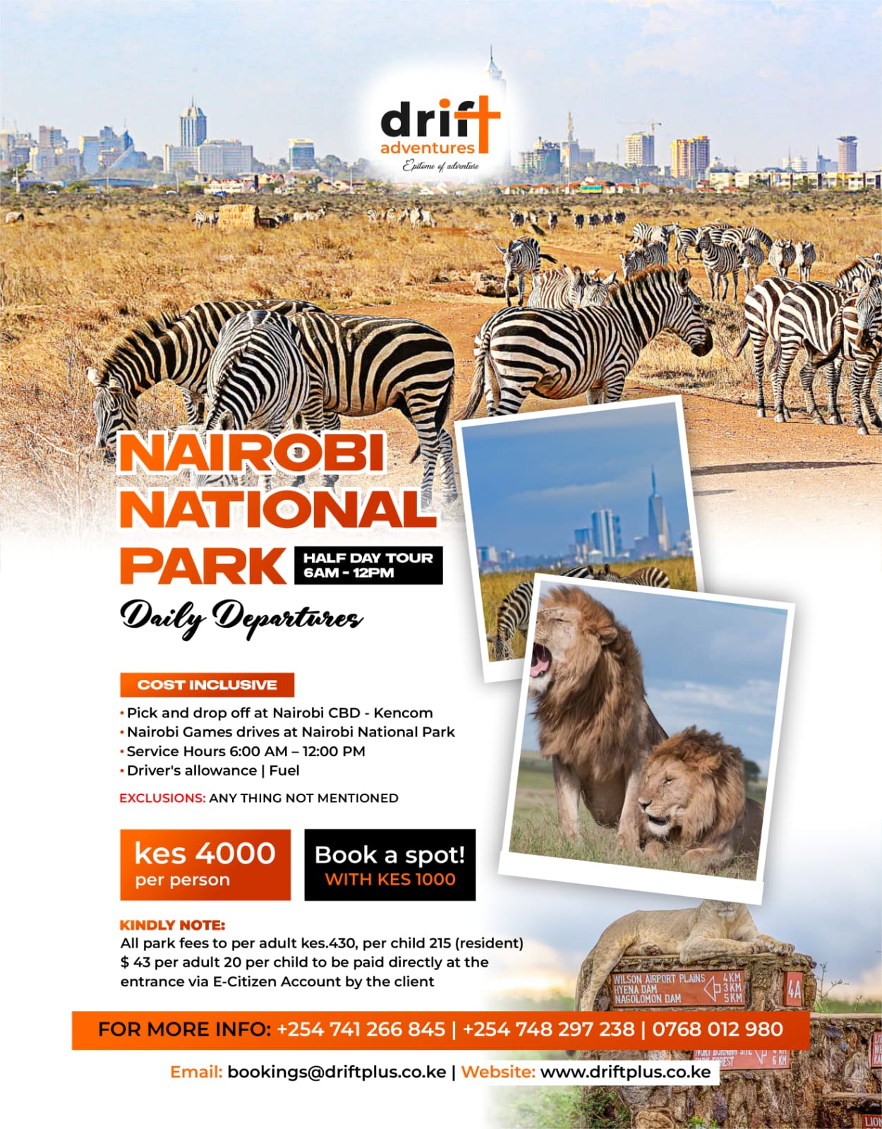 Nairobi National Park Half-Day Game Drive